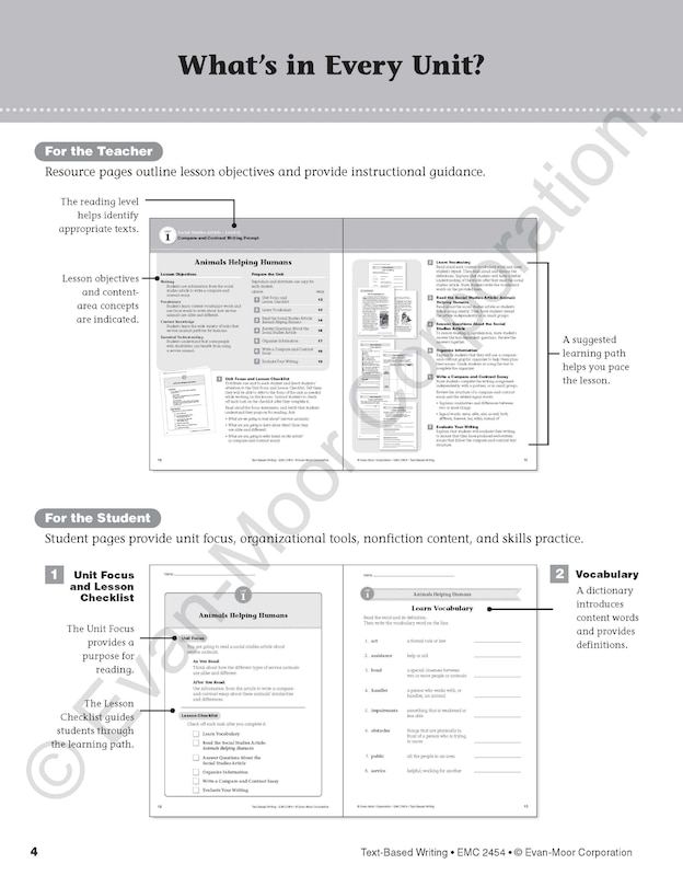 Sample content_Text-Based Writing, Grade 4 Teacher Resource
