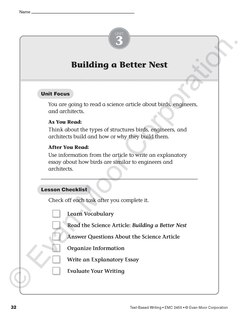 Aperçu du contenu 3_Text-Based Writing, Grade 5 Teacher Resource