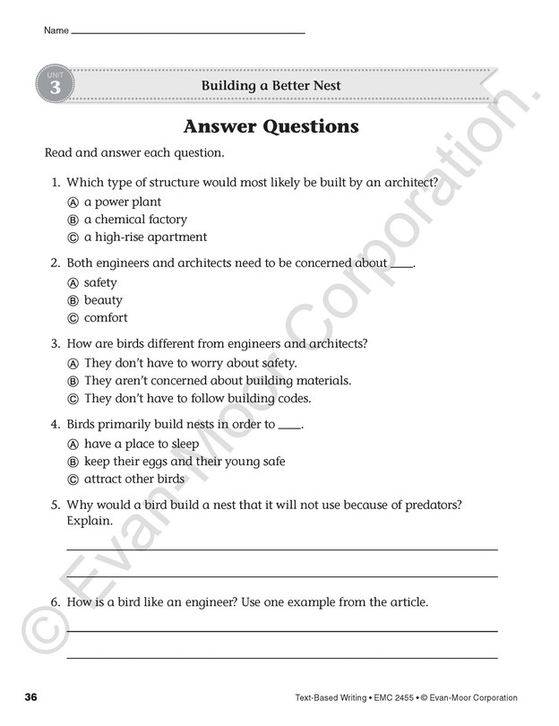 Aperçu du contenu 5_Text-Based Writing, Grade 5 Teacher Resource