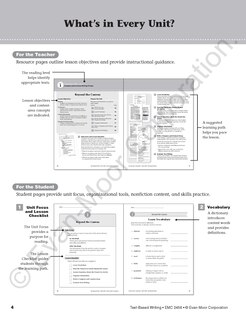Aperçu du contenu_Text-Based Writing, Grade 6 Teacher Resource