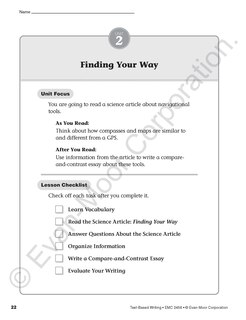 Aperçu du contenu 3_Text-Based Writing, Grade 6 Teacher Resource