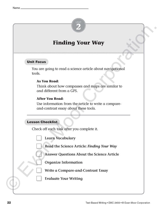 Aperçu du contenu 3_Text-Based Writing, Grade 6 Teacher Resource