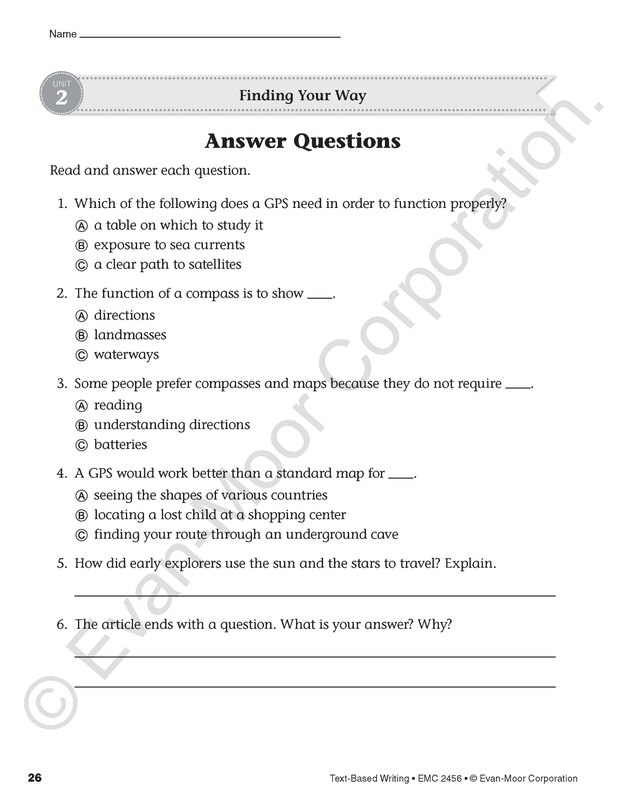 Aperçu du contenu 5_Text-Based Writing, Grade 6 Teacher Resource
