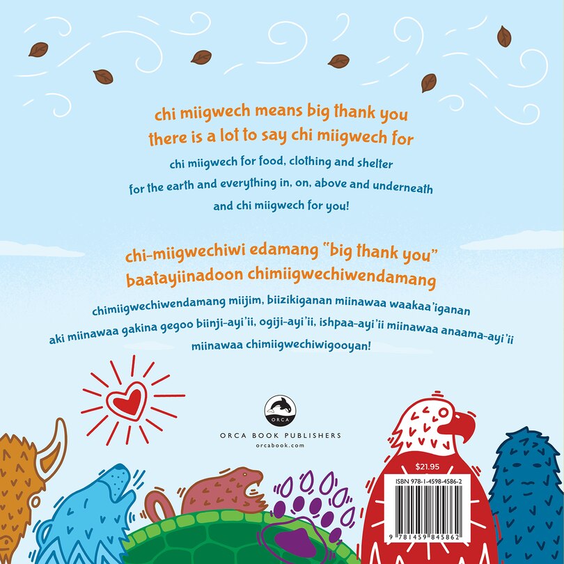 Back cover_thankful / miigwechiwendam