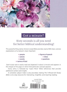 Back cover_The 1-Minute KJV Study Bible (Lavender Petals)