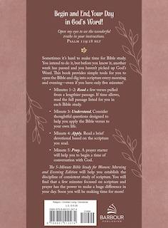 Couverture arrière_The 5-Minute Bible Study for Women: Morning and Evening Edition