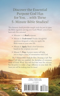 Couverture arri&egrave;re_The 5-Minute Bible Study for Men: Pursuing a Life That Matters