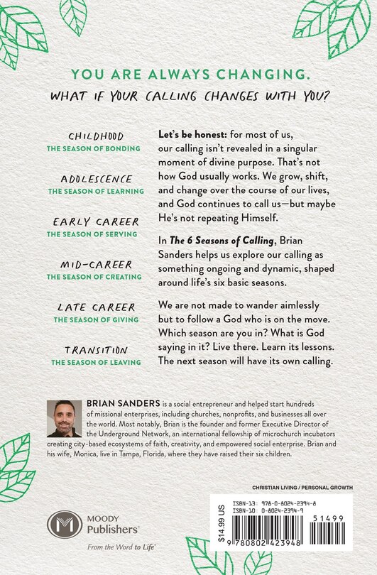 Back cover_The 6 Seasons of Calling