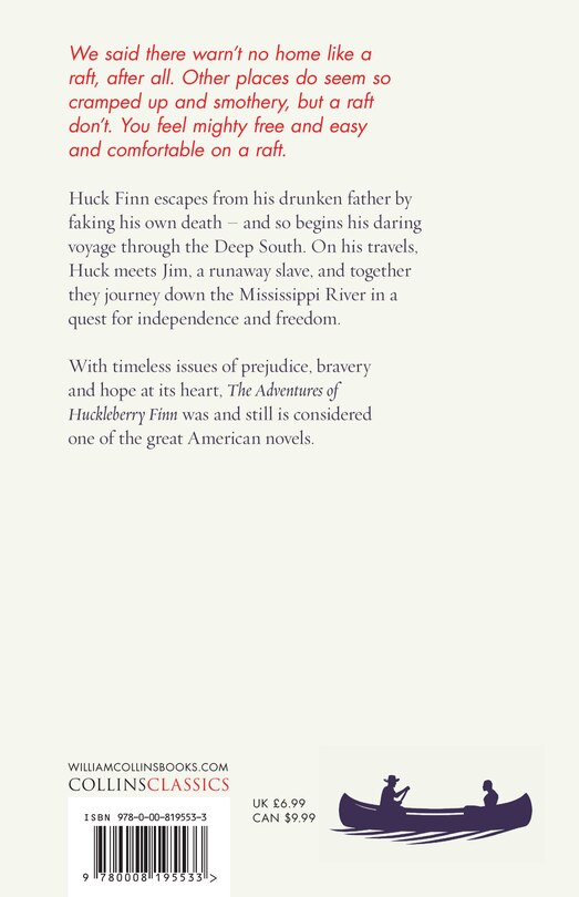 Couverture arri&egrave;re_The Adventures Of Huckleberry Finn