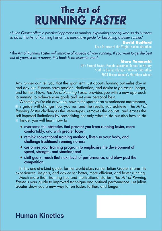 Couverture arri&egrave;re_The Art Of Running Faster