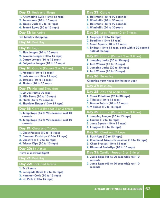 Aper&ccedil;u du contenu 3_The Big Book of 30-Day Fitness Challenges