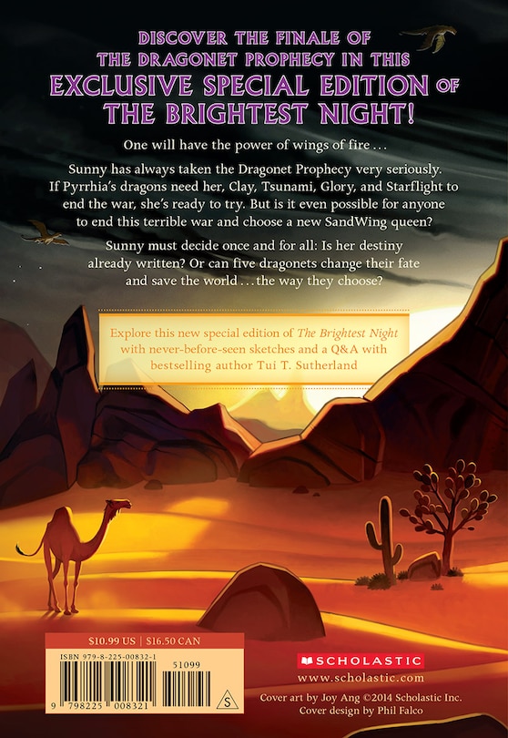 Back cover_The Brightest Night: Special Edition (Wings of Fire Book Five)