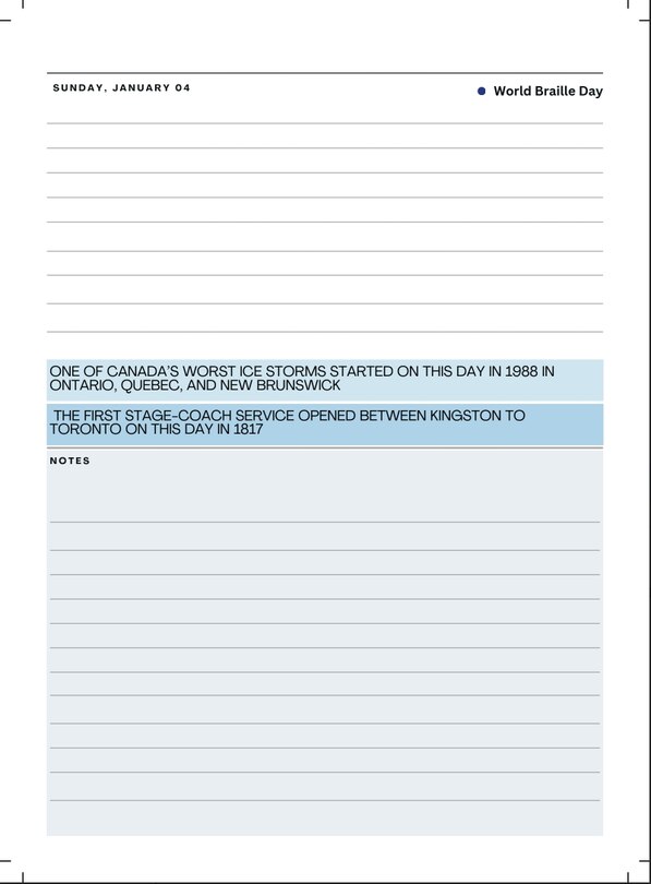 Sample content_The Canadian Planner 2026 (Black)