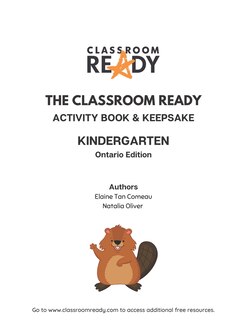 Sample content_The Classroom Ready Activity Book: Kindergarten, Ontario Curriculum Edition