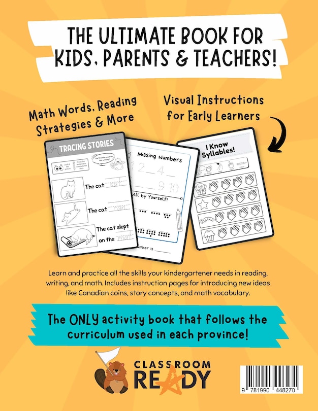 Back cover_The Classroom Ready Activity Book: Kindergarten, Atlantic Canada Edition