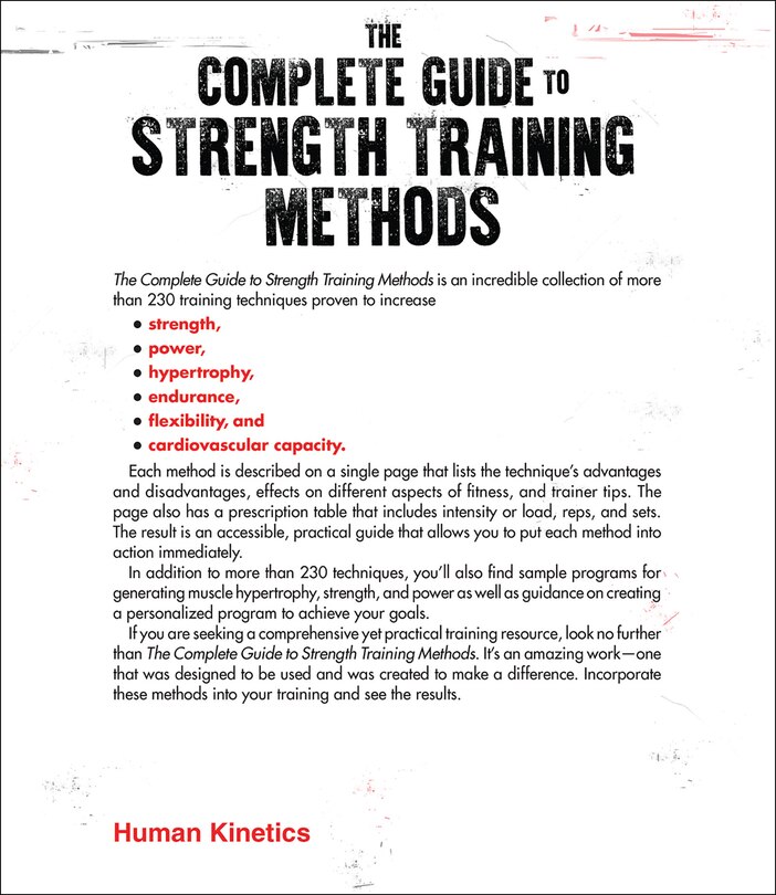 Couverture arri&egrave;re_The Complete Guide to Strength Training Methods