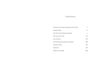 Aper&ccedil;u du contenu_The Complete Sherlock Holmes, Volume II