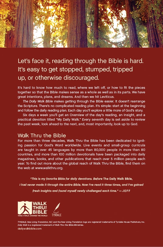 Back cover_The Daily Walk Bible NLT (Softcover)