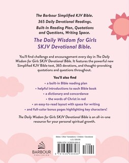 Back cover_The Daily Wisdom for Girls SKJV Devotional Bible