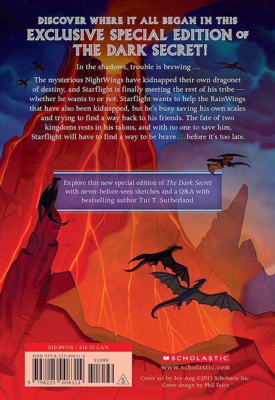Back cover_The Dark Secret: Special Edition (Wings of Fire Book Four)