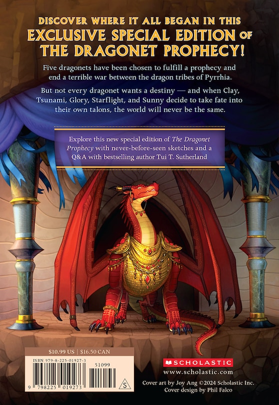 Back cover_The Dragonet Prophecy: Special Edition (Stenciled Edges) (Wings of Fire Book One)