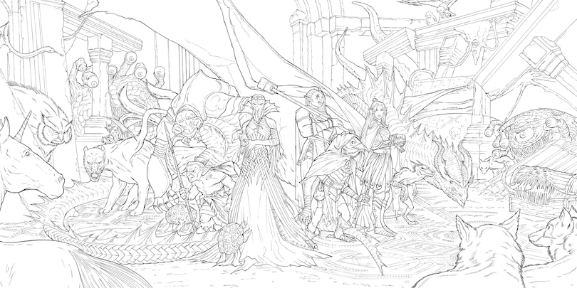 Sample content_The Dungeons & Dragons Coloring Book