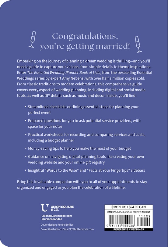 Back cover_The Essential Wedding Planner Book of Lists