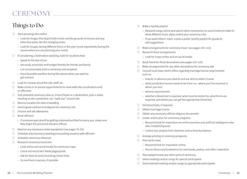 Sample content 2_The Essential Wedding Planner Book of Lists