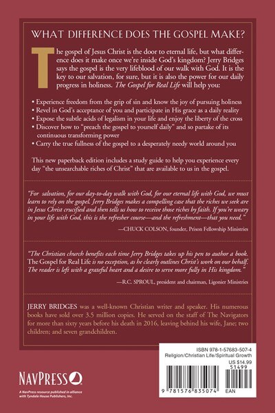 Back cover_The Gospel for Real Life