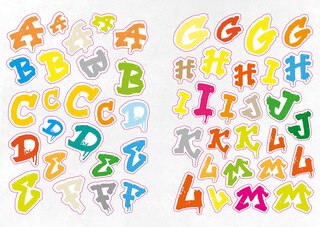 Sample content_The Graffiti Alphabet Sticker Book