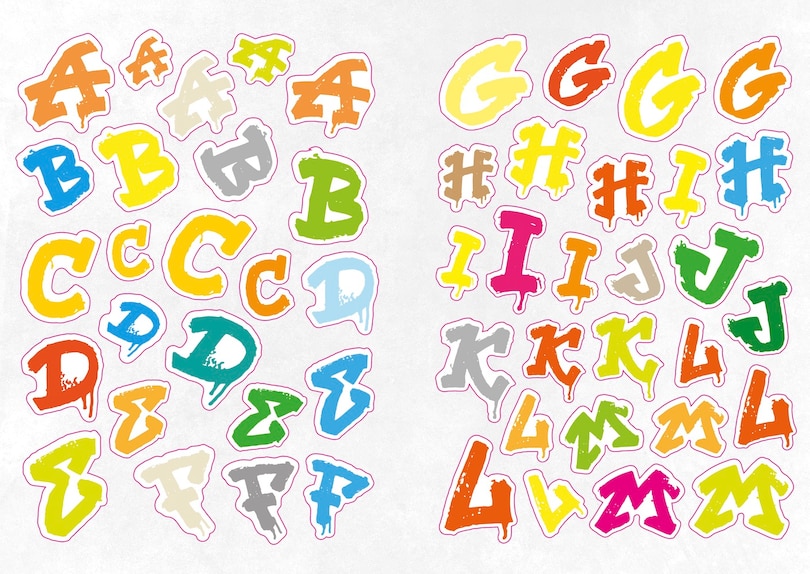 Sample content_The Graffiti Alphabet Sticker Book