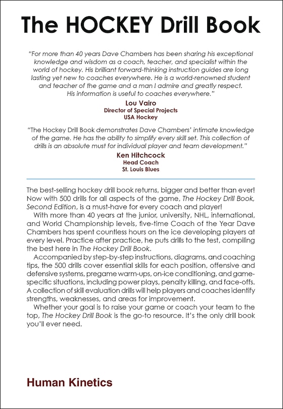 Couverture arri&egrave;re_The Hockey Drill Book