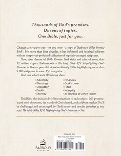 Back cover_The Holy Bible KJV: Highlighting God's Promises to You [Crimson & Gold]