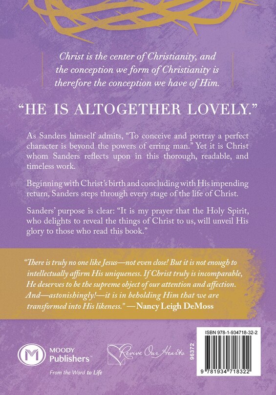 Back cover_The INCOMPARABLE CHRIST