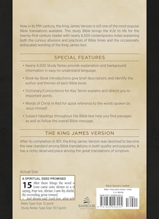 Back cover_The KJV Study Bible, Large Print [Black Genuine Leather]