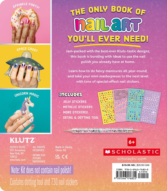 Back cover_The Klutz Book of Nail Art