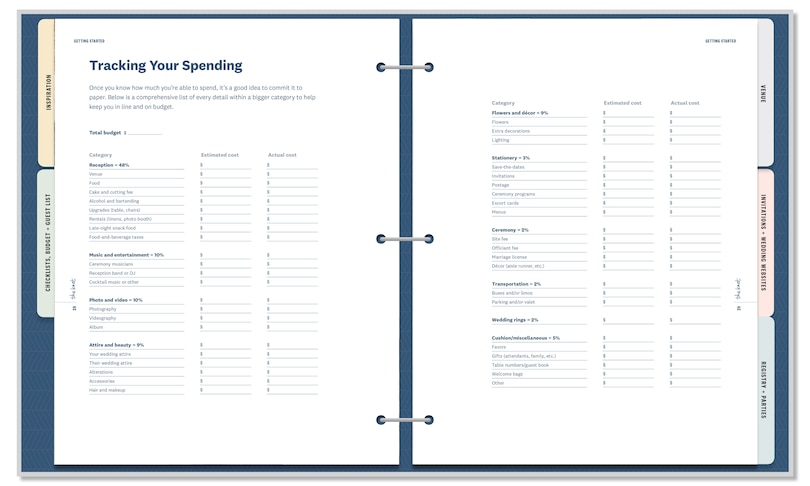 Sample content_The Knot Ultimate Wedding Planner And Organizer, Revised And Updated [binder]