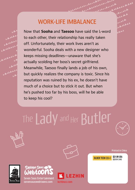 Couverture arri&egrave;re_The Lady and Her Butler Vol. 5