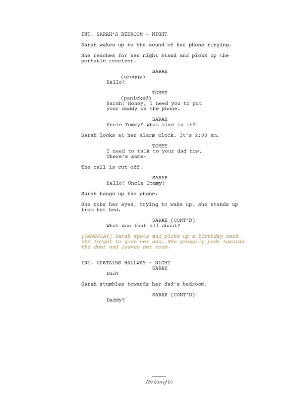 Aper&ccedil;u du contenu 3_The Last of Us: Part I and Part II Scripts