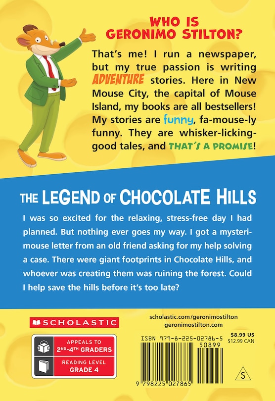 Back cover_The Legend of Chocolate Hills (Geronimo Stilton #85)