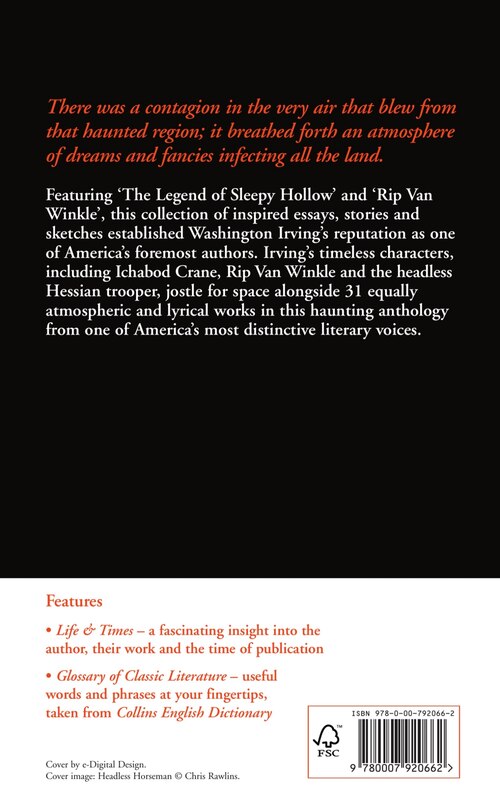Back cover_The Legend of Sleepy Hollow and Other Stories