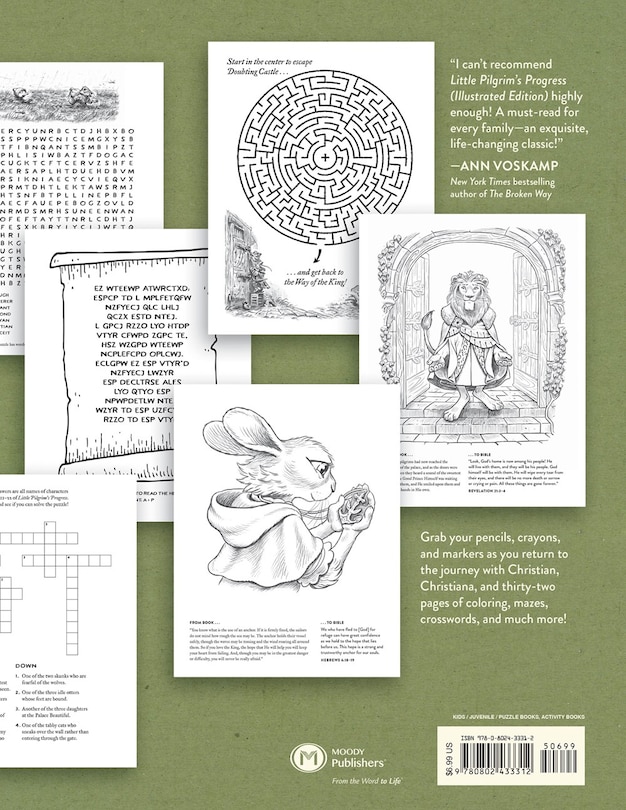 Back cover_The Little Pilgrim's Progress Illustrated Edition Coloring and Activity Book