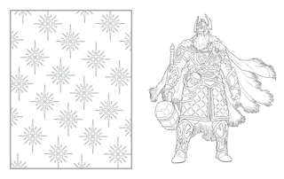 Sample content_The Lord of the Rings: The War of the Rohirrim Official Colouring Book