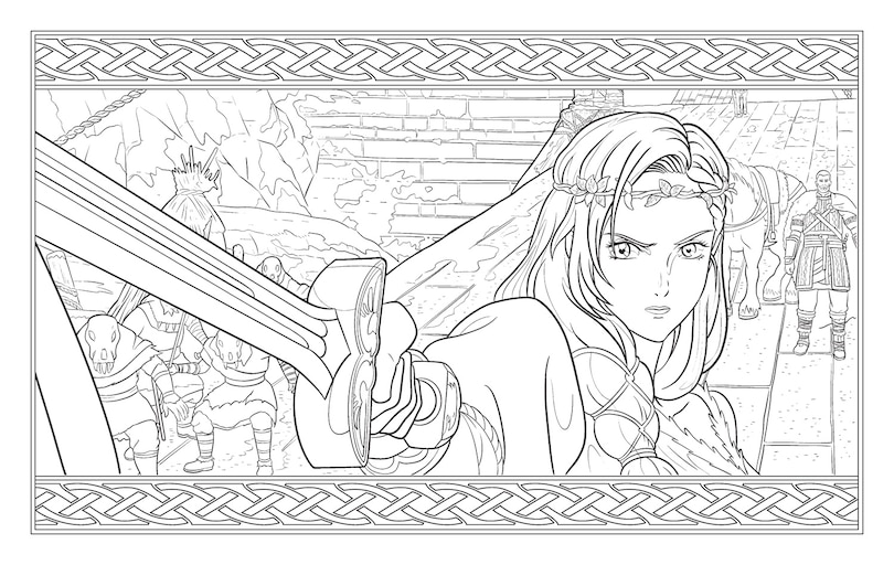 Sample content 5_The Lord of the Rings: The War of the Rohirrim Official Colouring Book