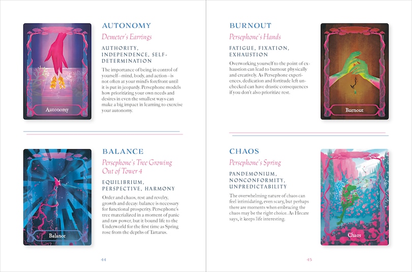 Sample content_The Lore Olympus Oracle Deck