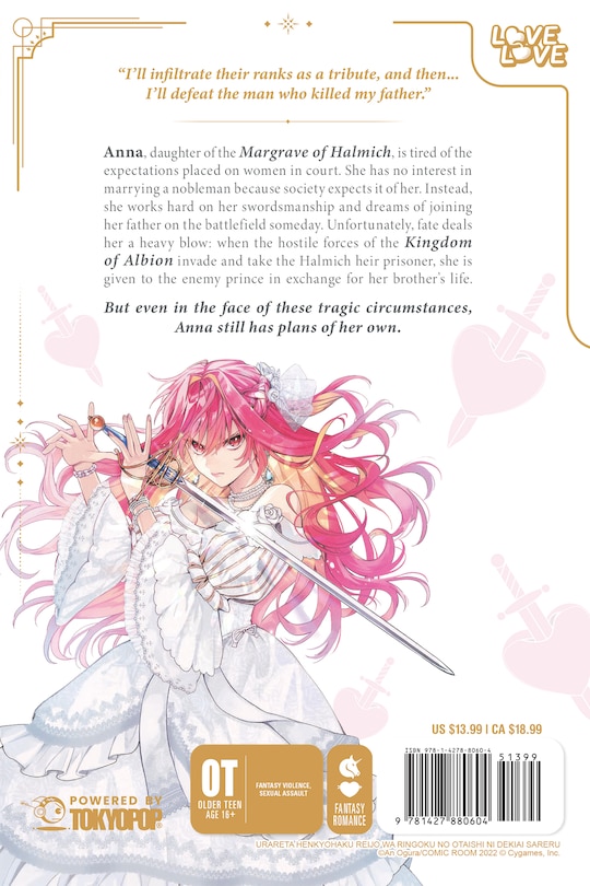 Back cover_The Margrave's Daughter & the Enemy Prince, Volume 1