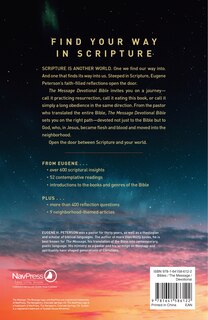 Back cover_The Message Devotional Bible (Leather-Look, Driftwood Dove)