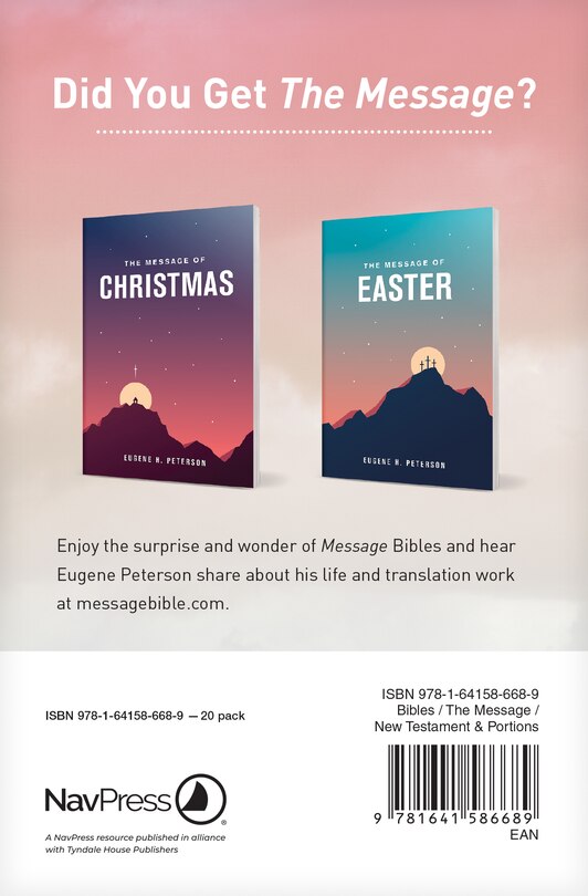 Couverture arri&egrave;re_The Message of Easter, 20-Pack (Softcover)