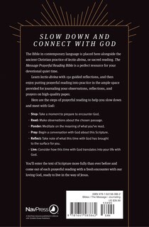 Couverture arri&egrave;re_The Message Prayerful Reading Bible (Hardcover)