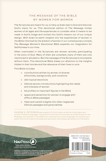 Couverture arri&egrave;re_The Message Women&rsquo;s Devotional Bible (Leather-Look, Terracotta)